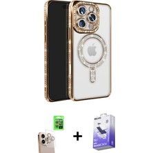 BUTİMAR'S iPhone 16 Pro Max Zirve Doku Prime - Siyah Bilvis 5in1 5d Magic Hayalet Cam Ekran Koruyucu + Natural Grey Raze Metal Kamera Lens