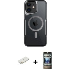 BUTİMAR'S iPhone 11 Yadigar Klasik Özel Seri - Siyah 34D Hayalet Izgaralı Cam + Turuncu Renkli Kamera Lens Koruma Cam