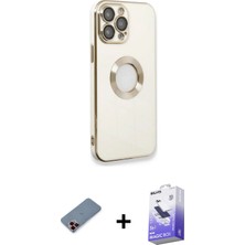 BUTİMAR'S iPhone 13 Pro Max Iz Form Serisi - Siyah Bilvis 5in1 5d Magic Hayalet Cam Ekran Koruyucu + Kırmızı Metal Kamera Lens Koruma Cam