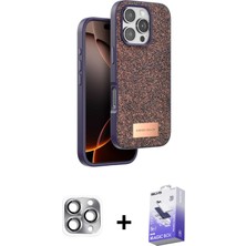 BUTİMAR'S iPhone 16 Pro Max Vadi Klasik Serisi - Siyah Bilvis 5in1 5d Magic Hayalet Cam Ekran Koruyucu + Gri Pers Alüminyum Kamera Lens