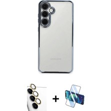 BUTİMAR'S Galaxy S24 Fe Vadi Minimal - Siyah 3D Antistatik Seramik Nano Ekran Koruyucu + Sarı Raze Metal Kamera Lens
