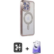 BUTİMAR'S iPhone 15 Pro Max Zirve Doku Prime - Siyah Bilvis 5in1 5d Magic Hayalet Cam Ekran Koruyucu + Gri Pvd Metal Kamera Lens