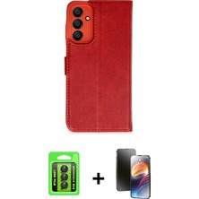 BUTİMAR'S Galaxy A15 4g Siluet Işık Serisi - Siyah 3D Antistatik Mat Seramik Nano Ekran Koruyucu + Siyah Raze Metal Kamera Lens