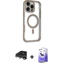 BUTİMAR'S iPhone 14 Pro Max Eksen Klasik Koleksiyonu - Siyah Bilvis 5in1 5d Magic Hayalet Cam Ekran Koruyucu + Gümüş Raze Metal Kamera Lens