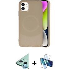 BUTİMAR'S iPhone 11 Ufuk Serisi - Siyah 3D Antistatik Cam Ekran Koruyucu + Mavi Raze Metal Kamera Lens
