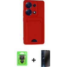 BUTİMAR'S Redmi Note 13 Pro 4g Vadi Çizgi Prime - Siyah 3D Antistatik Hayalet Cam Ekran Koruyucu + Siyah Raze Metal Kamera Lens