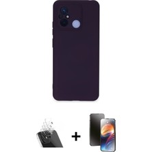 BUTİMAR'S Redmi 12C Ahenk Serisi - Siyah 3D Antistatik Mat Seramik Nano Ekran Koruyucu + Şeffaf Kamera Lens Koruma Cam