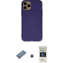 BUTİMAR'S iPhone 11 Pro Ahenk Serisi - Siyah 5d Hayalet Cam Ekran Koruyucu + Gümüş Shine Kamera Lens Koruma Cam