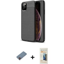 BUTİMAR'S iPhone 11 Pro Doruk Klasik Özel Seri - Siyah 6d Mat Seramik Hayalet Nano Ekran Koruyucu + Pembe Shine Kamera Lens Koruma Cam