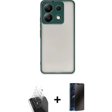 BUTİMAR'S Redmi Note 13 Pro 5g Ahenk Çizgi Serisi - Siyah 3D Antistatik Hayalet Cam Ekran Koruyucu + Şeffaf Kamera Lens Koruma Cam