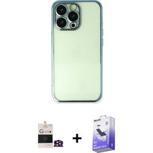 BUTİMAR'S iPhone 14 Pro Max Vadi Minimal - Siyah Bilvis 5in1 5d Magic Hayalet Cam Ekran Koruyucu + Gold Bilvis Titan Kamera Lens