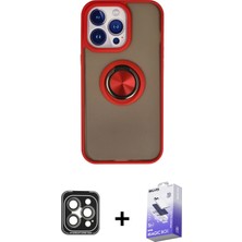 BUTİMAR'S iPhone 15 Pro Max Yörünge Çizgi - Siyah Bilvis 5in1 5d Magic Hayalet Cam Ekran Koruyucu + Gri Pvd Metal Kamera Lens