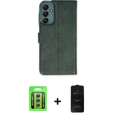 BUTİMAR'S Galaxy A15 4g Siluet Işık Serisi - Siyah 6d Antistatik Mat Seramik Hayalet Nano Ekran Koruyucu + Gümüş Raze Metal Kamera Lens