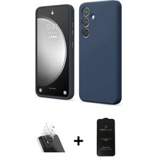 BUTİMAR'S Galaxy A14 4g Kozmos Yansıma Özel Seri - Siyah 6d Antistatik Mat Seramik Hayalet Nano Ekran Koruyucu + Şeffaf Kamera Lens Koruma Cam