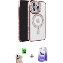 BUTİMAR'S iPhone 16 Pro Max Zirve Doku Prime - Siyah Bilvis 5in1 5d Magic Hayalet Cam Ekran Koruyucu + Natural Grey Raze Metal Kamera Lens