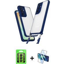 BUTİMAR'S Galaxy A25 5g Ufuk Klasik - Siyah 3D Antistatik Cam Ekran Koruyucu + Siyah Raze Metal Kamera Lens