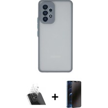 BUTİMAR'S Galaxy A53 5g Ahenk Çizgi Serisi - Siyah 3D Antistatik Hayalet Cam Ekran Koruyucu + Şeffaf Kamera Lens Koruma Cam