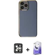 BUTİMAR'S iPhone 15 Pro Max Yankı Serisi - Siyah Bilvis 5in1 5d Magic Hayalet Cam Ekran Koruyucu + Gri Pvd Metal Kamera Lens