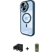 BUTİMAR'S iPhone 15 Pro Max Kıvılcım Modern Koleksiyonu - Siyah Joko Magic 5d Hayalet Cam + Siyah Raze Metal Kamera Lens