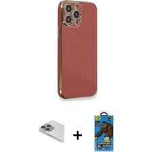 BUTİMAR'S iPhone 13 Pro Max Yankı Serisi - Siyah 18D Cam Ekran Koruyucu + Sierra Blue Pers Alüminyum Kamera Lens