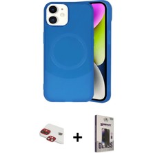 BUTİMAR'S iPhone 11 Ufuk Serisi - Siyah Bilvis Hayalet Cam Ekran Koruyucu + Kırmızı Pers Alüminyum Kamera Lens