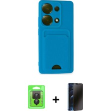 BUTİMAR'S Redmi Note 13 Pro 4g Vadi Çizgi Prime - Siyah 3D Antistatik Hayalet Cam Ekran Koruyucu + Siyah Raze Metal Kamera Lens