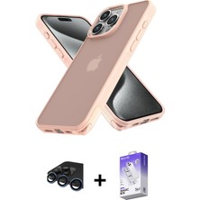 BUTİMAR'S iPhone 15 Pro Max Atlas Form - Siyah Bilvis 5in1 3D Magic Cam Ekran Koruyucu + Lacivert Raze Metal Kamera Lens