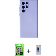 BUTİMAR'S Galaxy S24 Ultra Ahenk Serisi - Siyah Durable Full Glue Curved Cam + Gümüş Raze Metal Kamera Lens