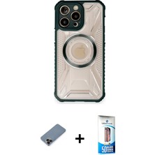 BUTİMAR'S iPhone 12 Pro Max Kutup Modern - Siyah 5d Eko Cam Ekran Koruyucu + Siyah Metal Kamera Lens Koruma Cam