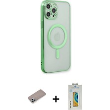 BUTİMAR'S iPhone 12 Pro Doruk Minimal - Siyah Polymer Nano Ekran Koruyucu + Sierra Blue Shine Kamera Lens Koruma Cam