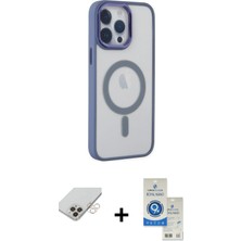 BUTİMAR'S iPhone 14 Pro Max Yankı Işık Özel Seri - Şeffaf Royal Nano Ekran Koruyucu + Gold Band Metal Kamera Lens