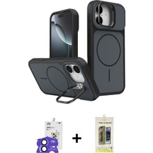 BUTİMAR'S iPhone 17 Iz Modern Prime - Siyah Joko Magic 5d Hayalet Cam + Siyah Bilvis Titan Kamera Lens