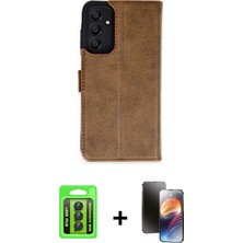 BUTİMAR'S Galaxy A15 4g Siluet Işık Serisi - Siyah 3D Antistatik Mat Seramik Nano Ekran Koruyucu + Siyah Raze Metal Kamera Lens