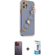 BUTİMAR'S iPhone 12 Pro Max Nova Işık Prime - Siyah 5d Eko Cam Ekran Koruyucu + Turuncu Neon Fosforlu Kamera Lens