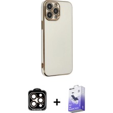 BUTİMAR'S iPhone 14 Pro Max Yankı Serisi - Siyah Bilvis 5in1 5d Magic Hayalet Cam Ekran Koruyucu + Turuncu Pvd Metal Kamera Lens