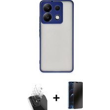 BUTİMAR'S Redmi Note 13 Pro 5g Ahenk Çizgi Serisi - Siyah 3D Antistatik Hayalet Cam Ekran Koruyucu + Şeffaf Kamera Lens Koruma Cam