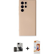 BUTİMAR'S Galaxy S24 Ultra Ahenk Serisi - Siyah Autokit 5in1 Fiber Polymer Nano Ekran Koruyucu + Gold Pvd Metal Kamera Lens