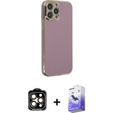 BUTİMAR'S iPhone 14 Pro Max Yankı Serisi - Siyah Bilvis 5in1 5d Magic Hayalet Cam Ekran Koruyucu + Turuncu Pvd Metal Kamera Lens