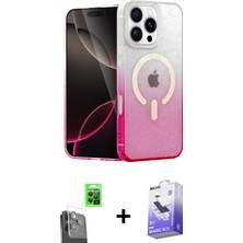 BUTİMAR'S iPhone 16 Pro Eksen Minimal Özel Seri - Siyah Bilvis 5in1 5d Magic Hayalet Cam Ekran Koruyucu + Siyah Raze Metal Kamera Lens