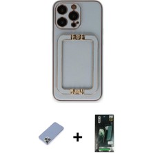 BUTİMAR'S iPhone 13 Pro Max Kozmos Minimal Prime - Şeffaf 360 Full Body Arka Koruyucu + Koyu Yeşil Metal Kamera Lens Koruma Cam