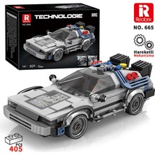 Reobrix Technic 665 Geleceğe Dönüş Delorean Dmc (Back To The Future) Yaratıcı Yapı Blok Seti Building Blocks - 405 Parça