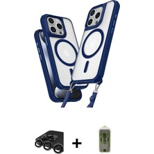 BUTİMAR'S iPhone 15 Pro Max Atlas Doku Koleksiyonu - Siyah Joko Magic 5d Hayalet Cam + Titanyum Gri Raze Metal Kamera Lens