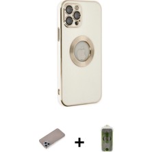 BUTİMAR'S iPhone 12 Pro Max Iz Form Serisi - Siyah Joko Magic 5d Hayalet Cam + Sierra Blue Shine Kamera Lens Koruma Cam