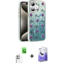BUTİMAR'S iPhone 16 Zirve Modern Prime - Siyah Bilvis 5in1 5d Magic Hayalet Cam Ekran Koruyucu + Beyaz Raze Metal Kamera Lens