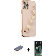 BUTİMAR'S iPhone 12 Pro Nova Işık Prime - Siyah 360 Mat Full Body Arka Koruyucu + Sarı Renkli Kamera Lens Koruma Cam