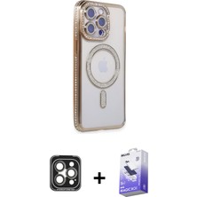 BUTİMAR'S iPhone 15 Pro Max Zirve Doku Prime - Siyah Bilvis 5in1 5d Magic Hayalet Cam Ekran Koruyucu + Gri Pvd Metal Kamera Lens