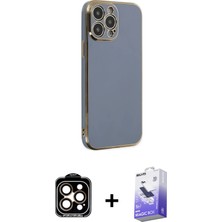 BUTİMAR'S iPhone 14 Pro Max Yankı Serisi - Siyah Bilvis 5in1 5d Magic Hayalet Cam Ekran Koruyucu + Turuncu Pvd Metal Kamera Lens