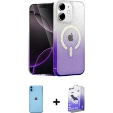 BUTİMAR'S iPhone 11 Eksen Minimal Özel Seri - Siyah Bilvis 5in1 5d Magic Hayalet Cam Ekran Koruyucu + Mavi Neon Fosforlu Kamera Lens