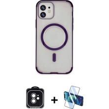 BUTİMAR'S iPhone 11 Eksen Klasik Koleksiyonu - Siyah 3D Antistatik Cam Ekran Koruyucu + Siyah Pvd Metal Kamera Lens