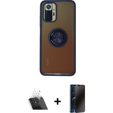 BUTİMAR'S Redmi Note 10 Yörünge Çizgi - Siyah 3D Antistatik Hayalet Cam Ekran Koruyucu + Şeffaf Kamera Lens Koruma Cam